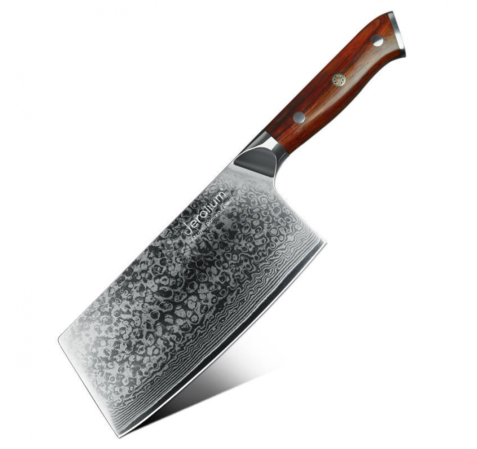 סכין קצבים עשויה פלדה דמשק Jeralium